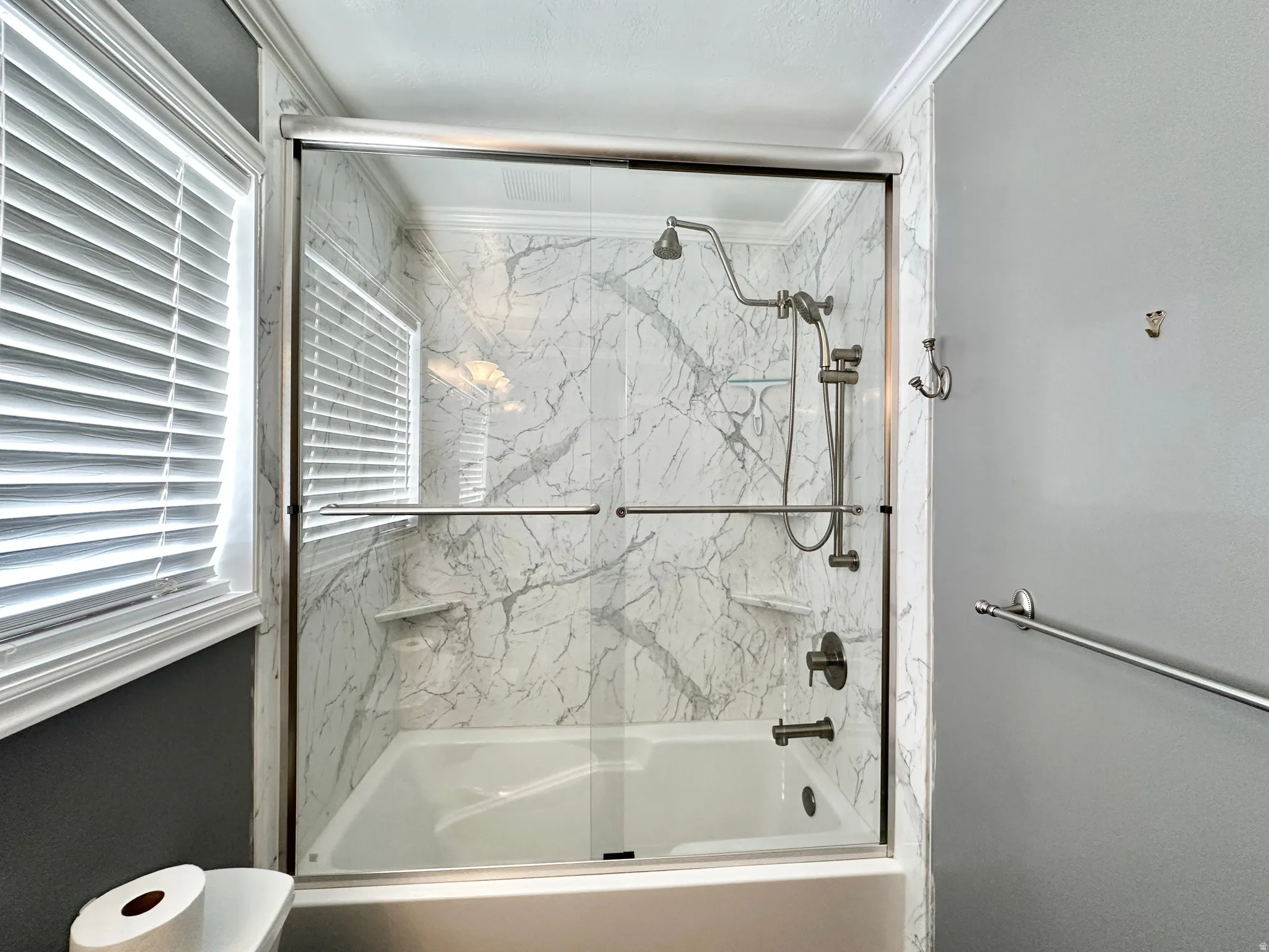 Professionally updates bathroom shower