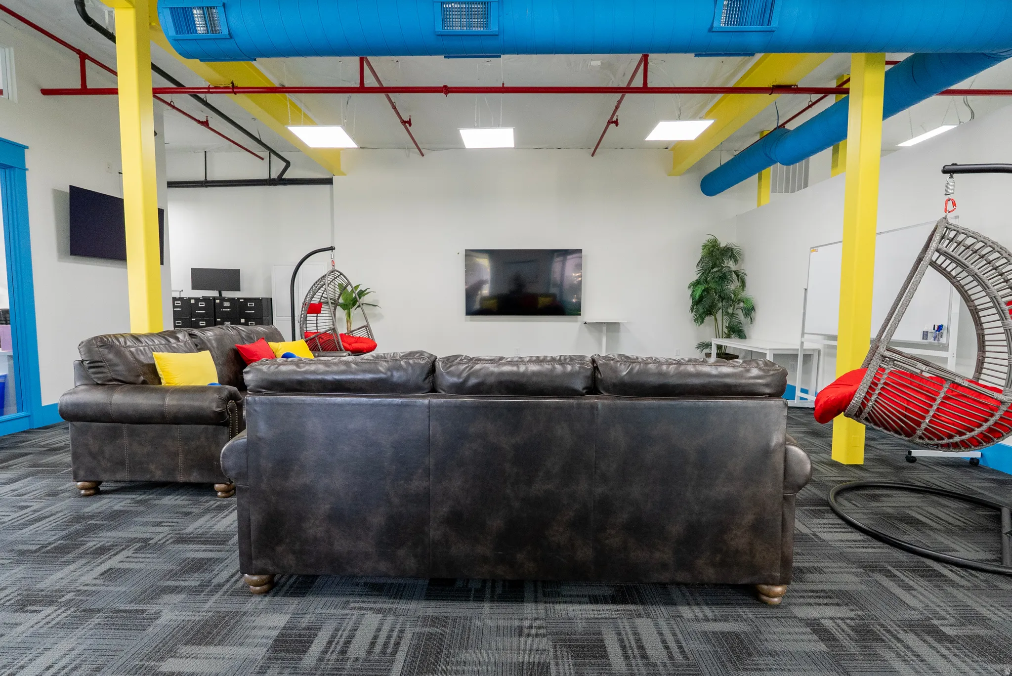 Lobby featuring dark carpet