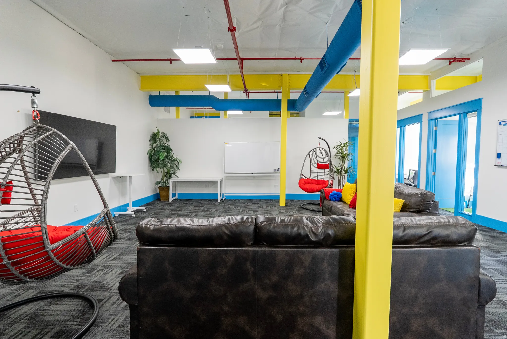 Lobby featuring dark carpet