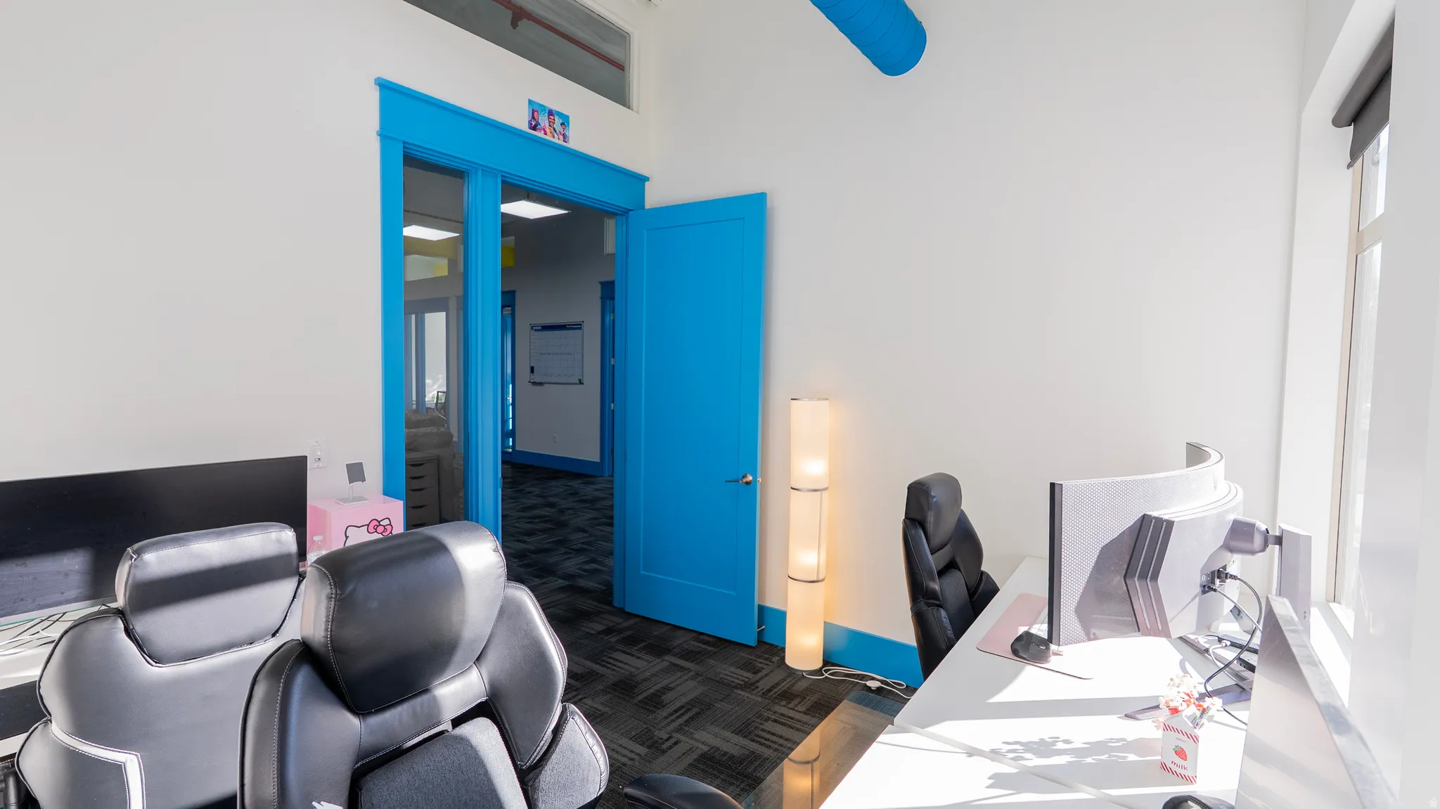 Office featuring a high ceiling