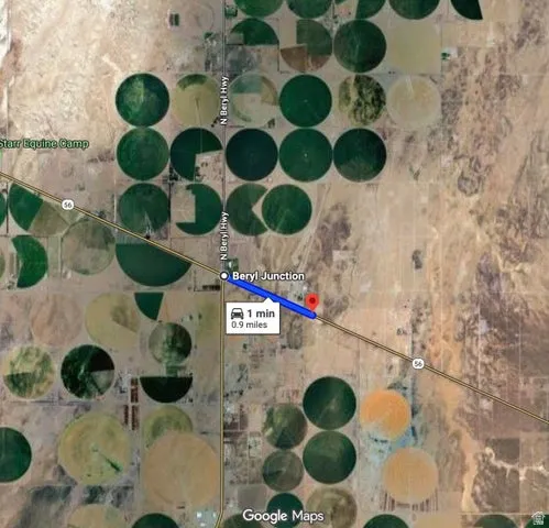 Aerial map of property and surrounding area