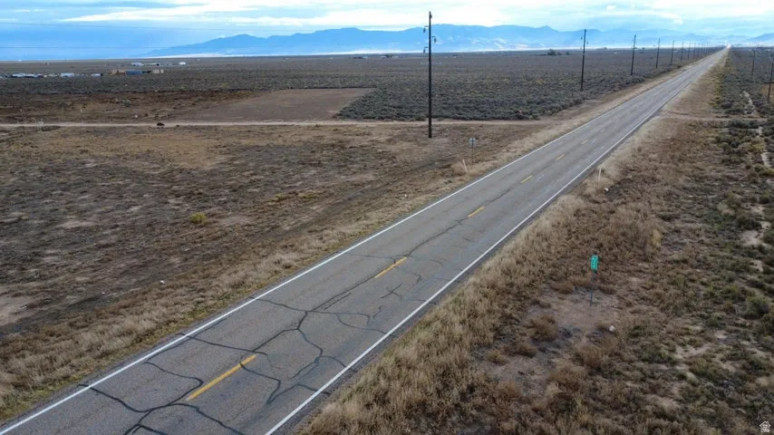 Aerial view of sparsely populated area featuring mountains