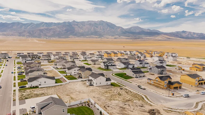 Residential development featuring a mix of completed and under-construction homes