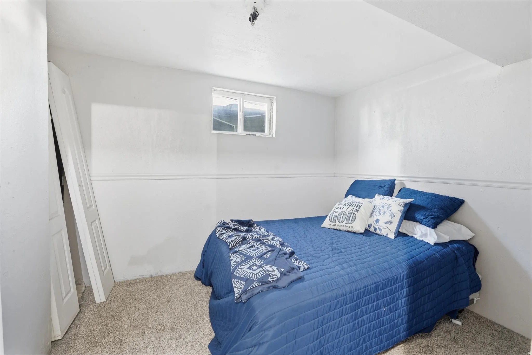 Bedroom featuring carpet