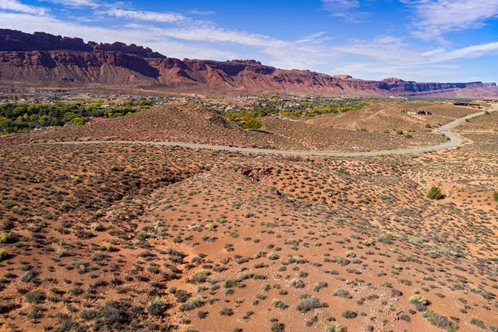 Mountain view with a desert landscape and rural landscape