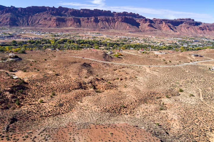 View of mountain background featuring a desert landscape and rural landscape