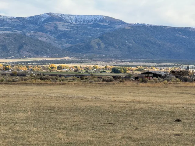 View of mountain background with rural landscape
