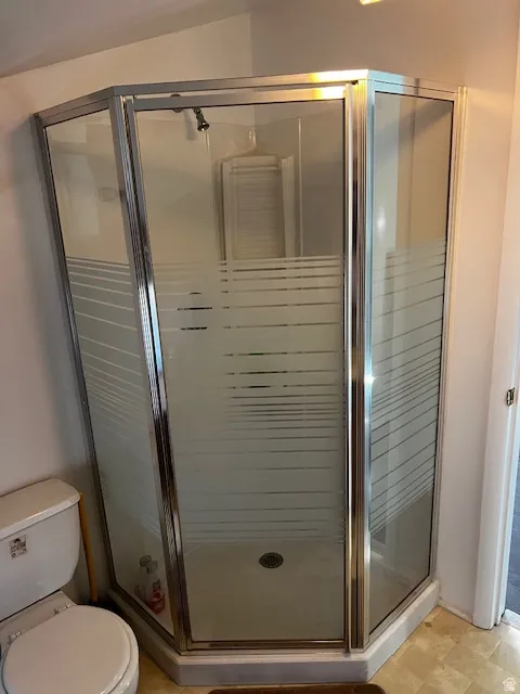 Bathroom with a shower stall