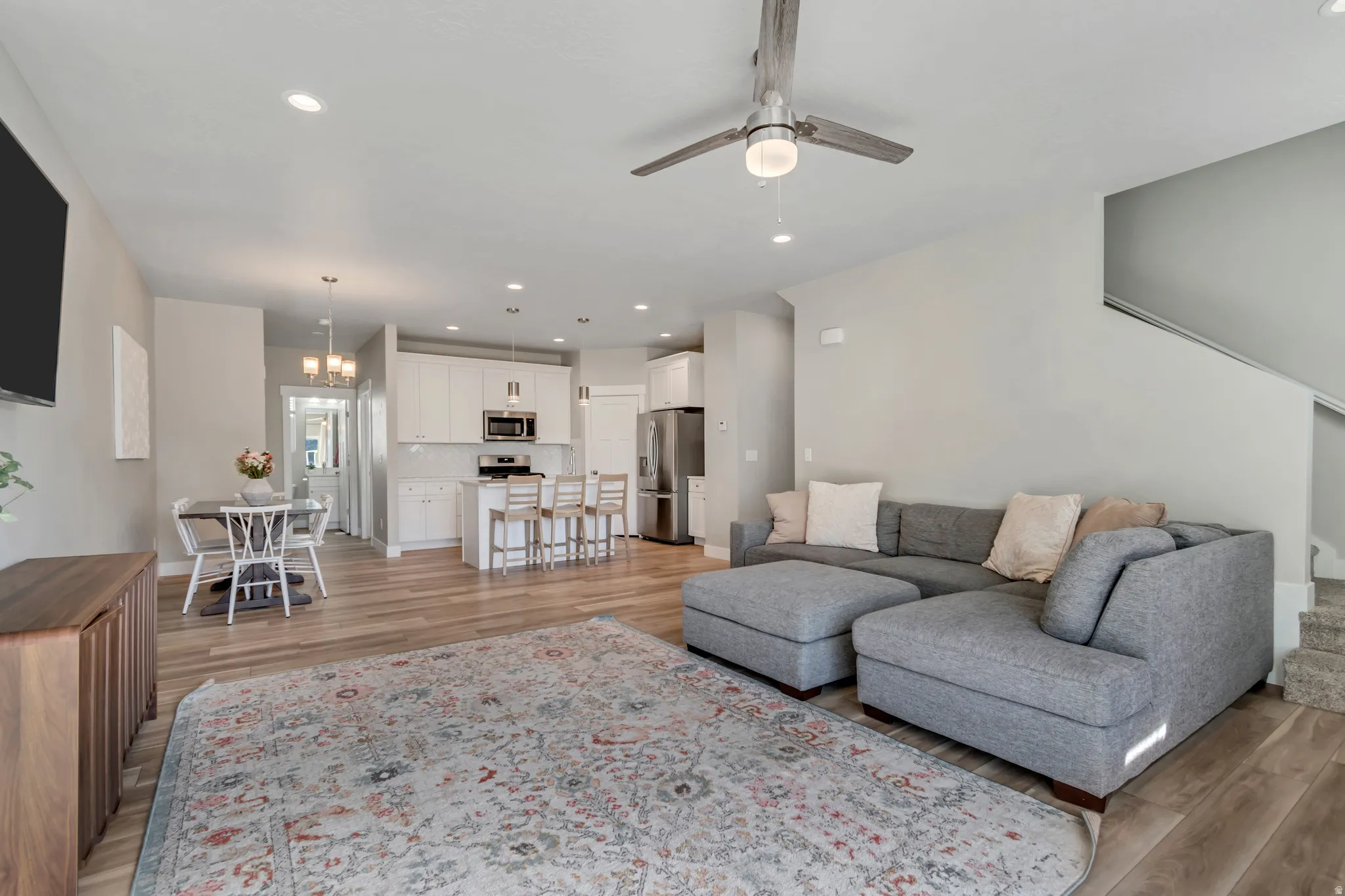 Kitchen/ Dining and Living Room