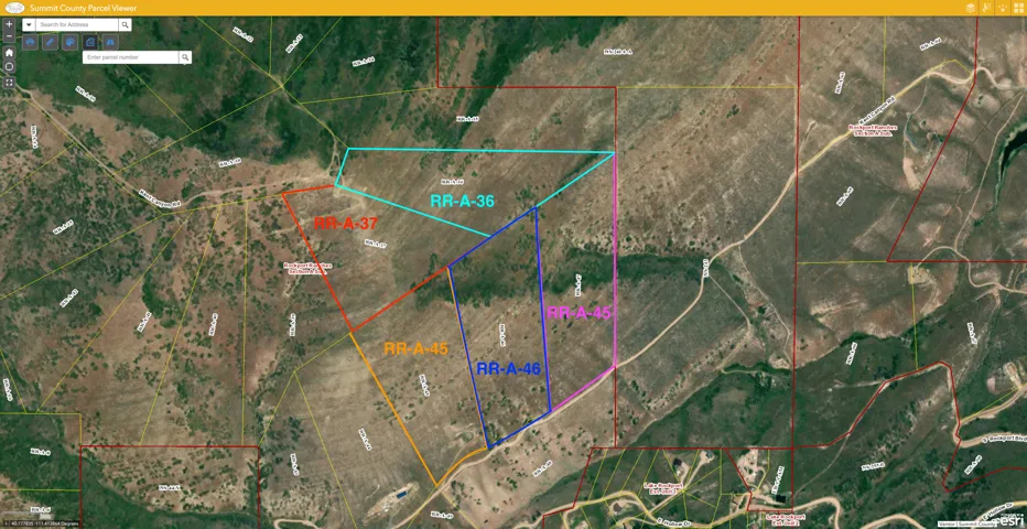 Aerial overview of property's location with property boundaries highlighted