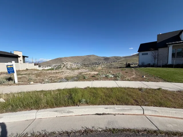 View of yard with a mountain view