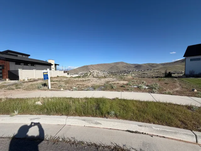 View of yard with a mountain view