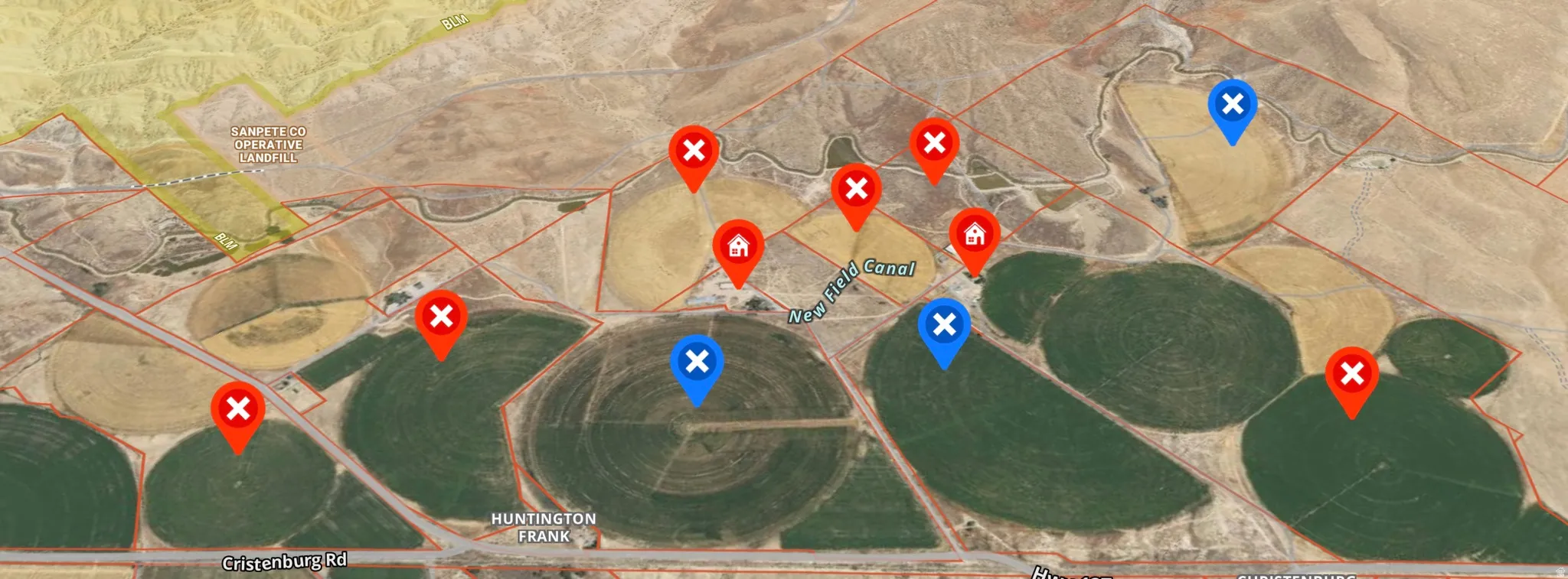Map / location with property parcel outlined