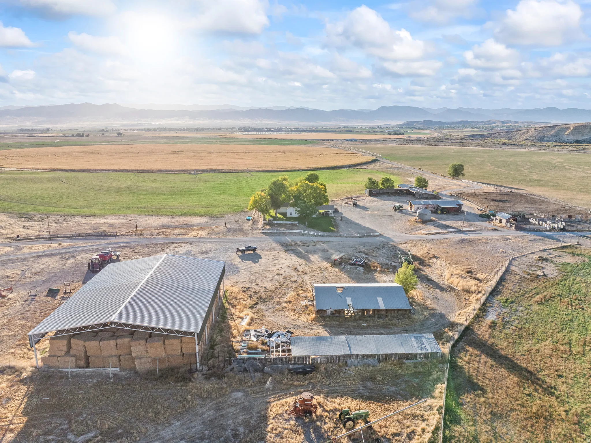 View of rural area with mountains