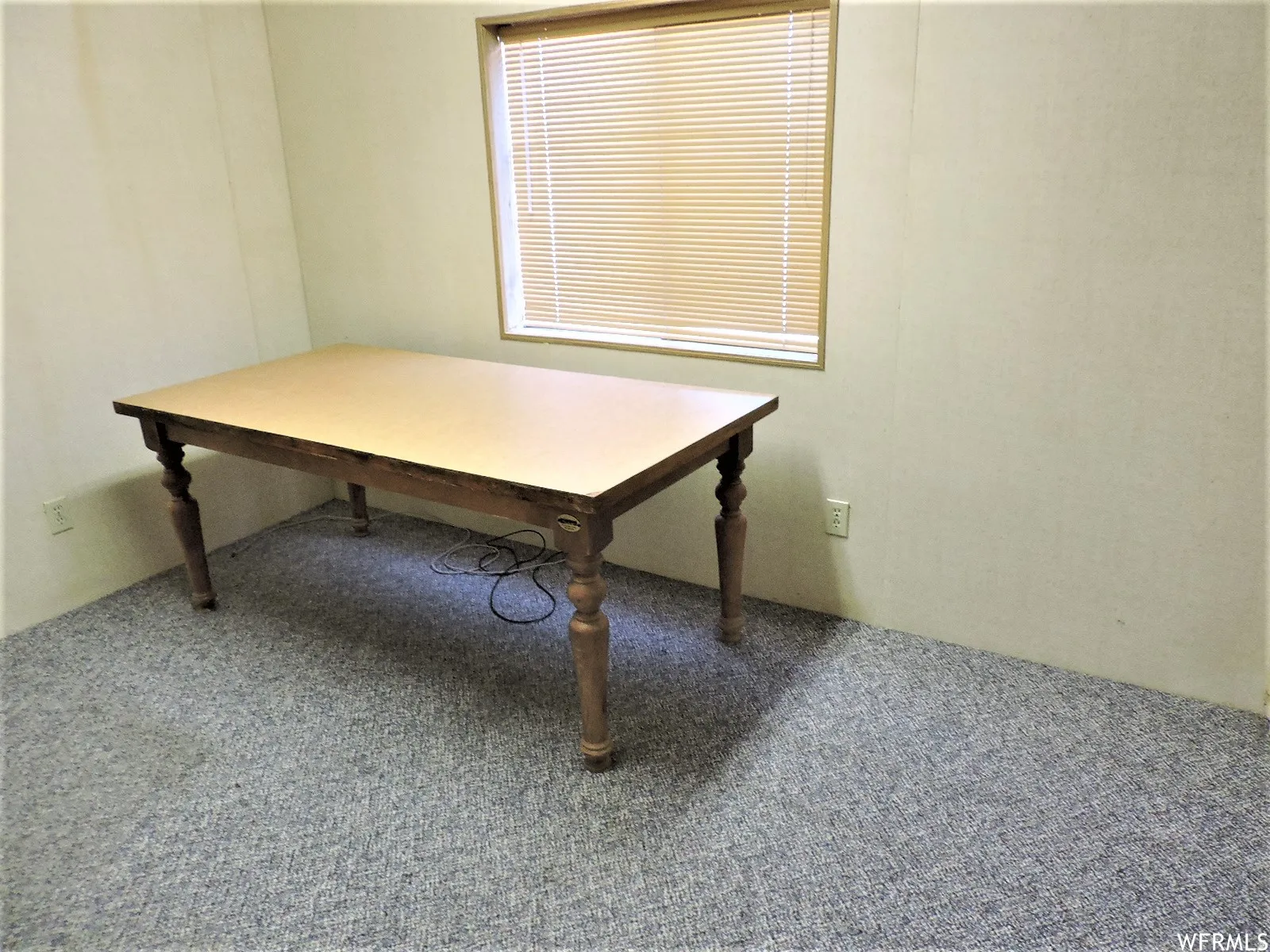 Office area with carpet floors