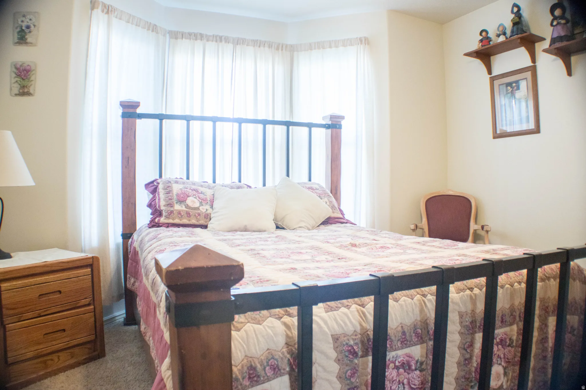 Bedroom featuring carpet floors