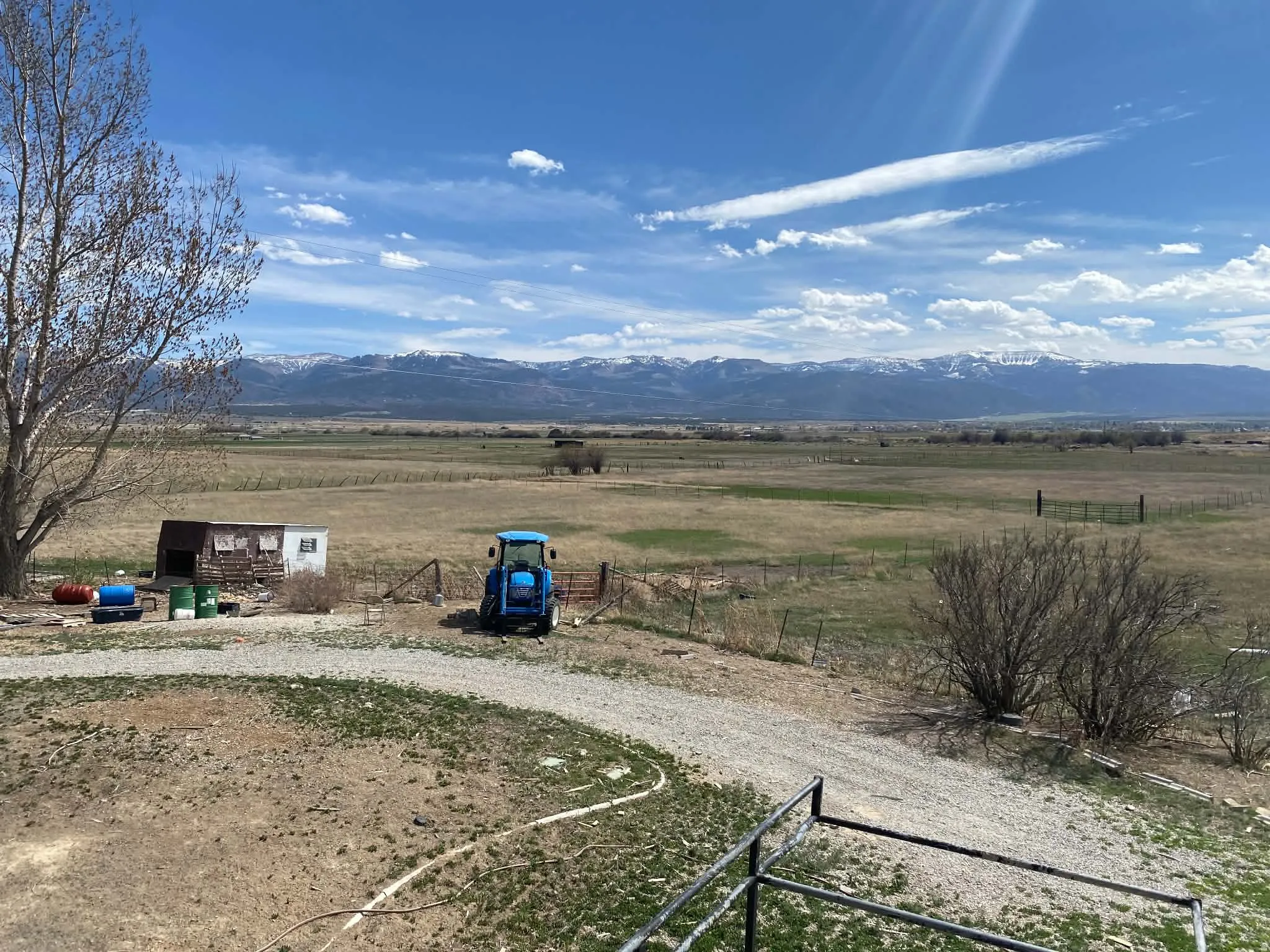 Mountain view with rural landscape