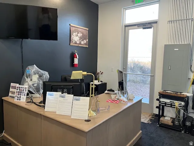 Reception area featuring electric panel