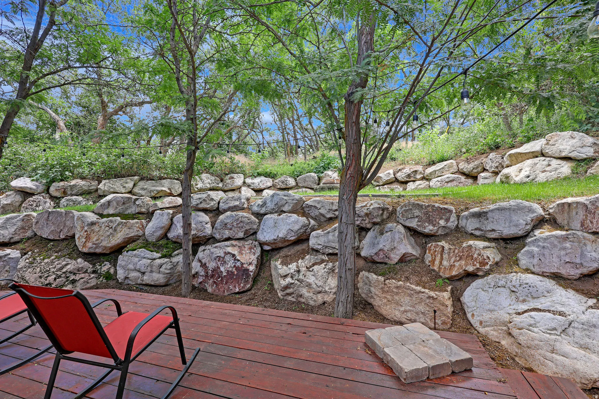 View of secluded back yard
