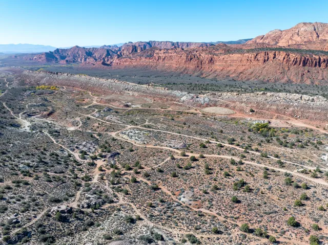 View of mountain background with a desert landscape and rural landscape