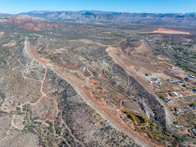 Aerial overview of property's location featuring mountains and rural landscape