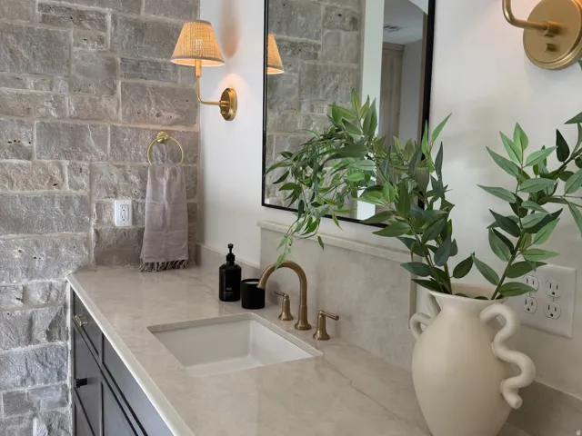 Primary suite double sink vanity