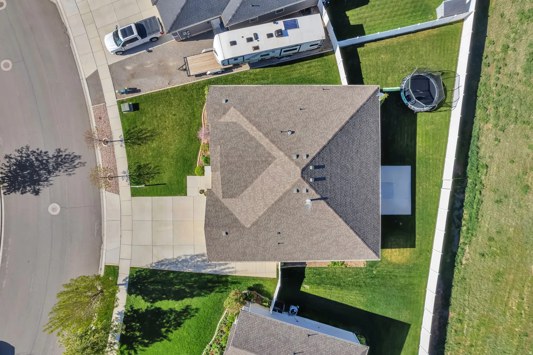 View from above of property