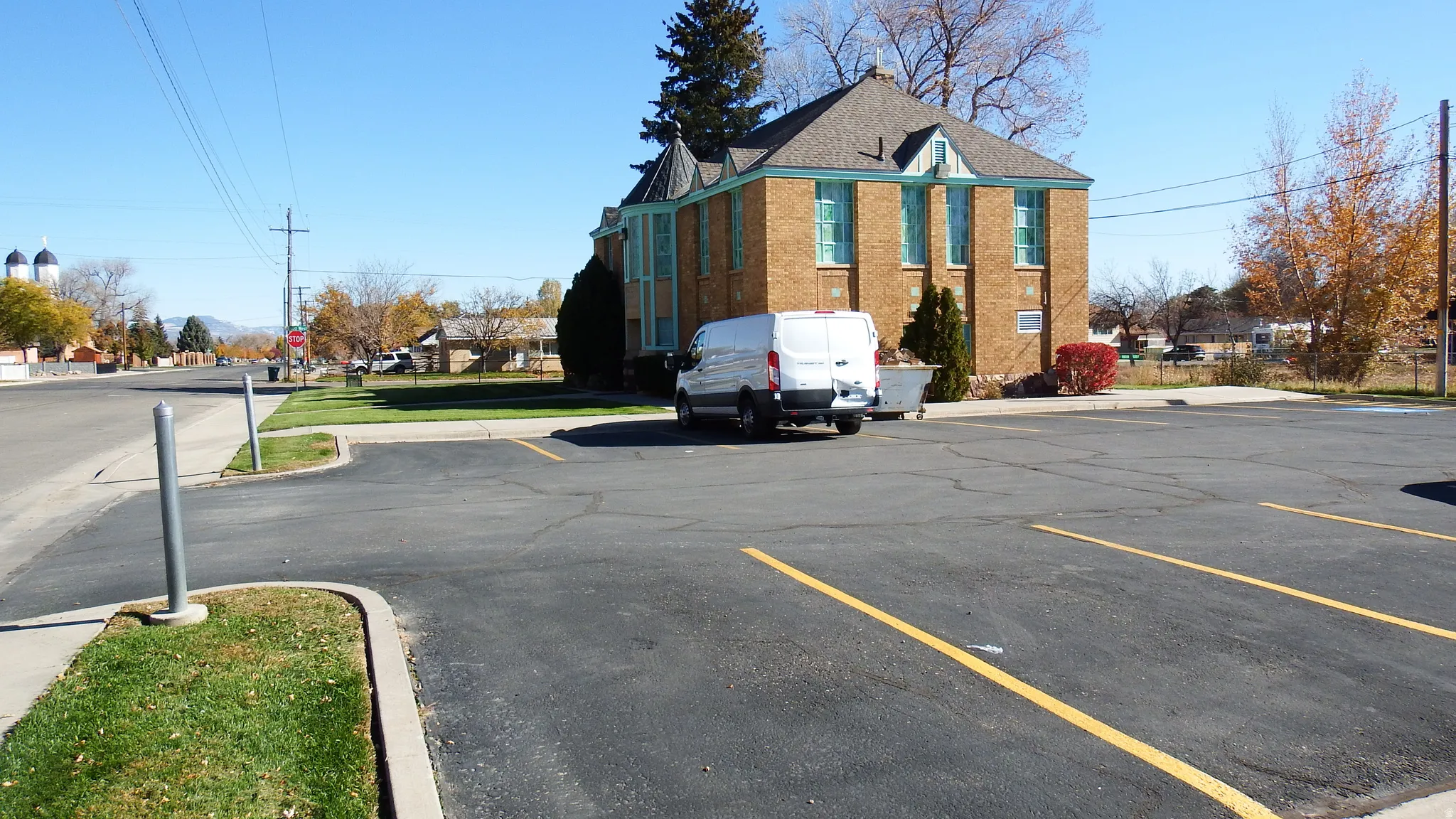 View of uncovered parking lot