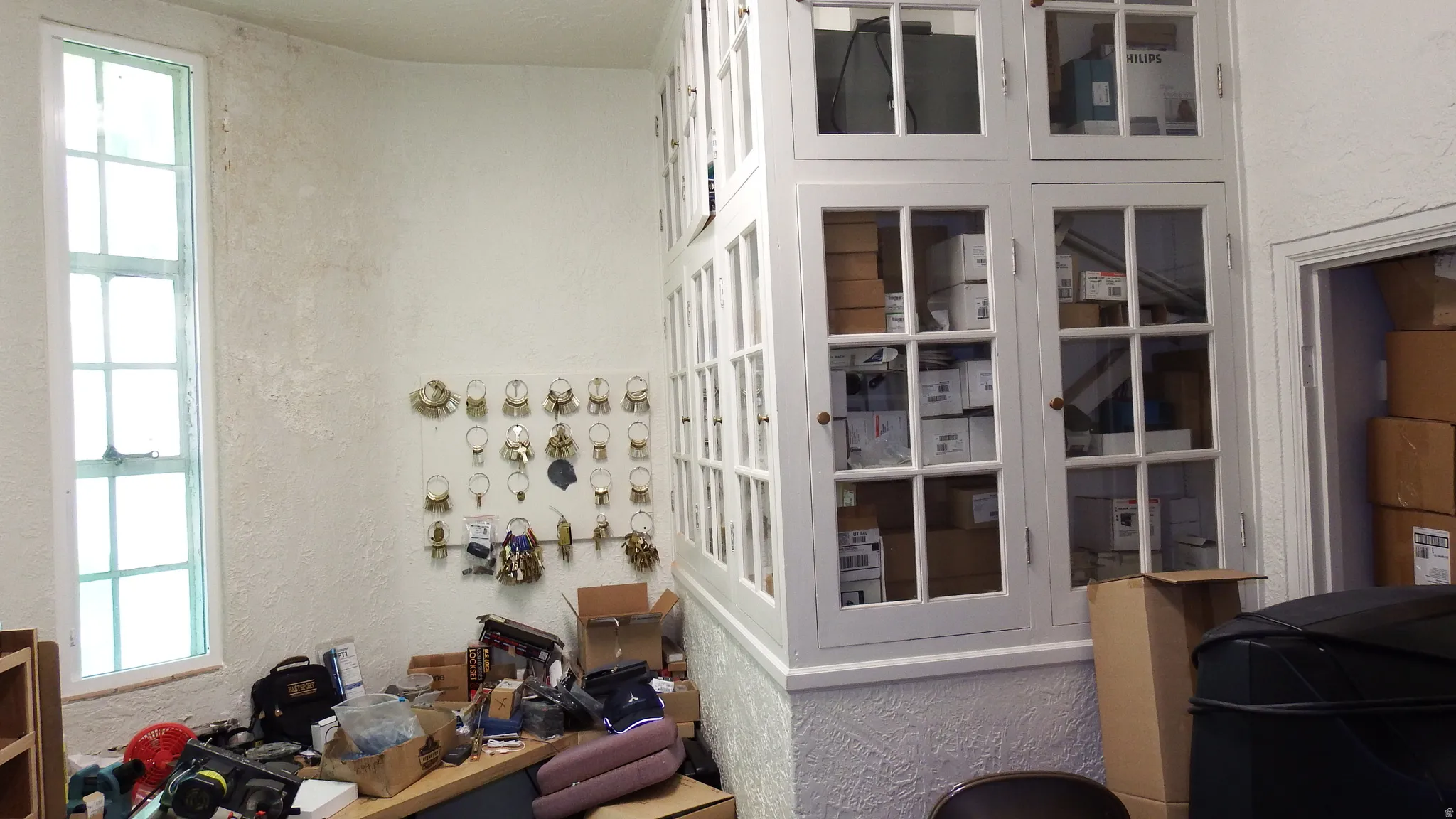 Detailed view of a textured wall