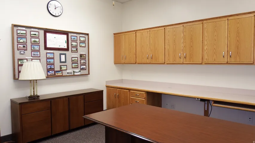 Unfurnished office with built in study area