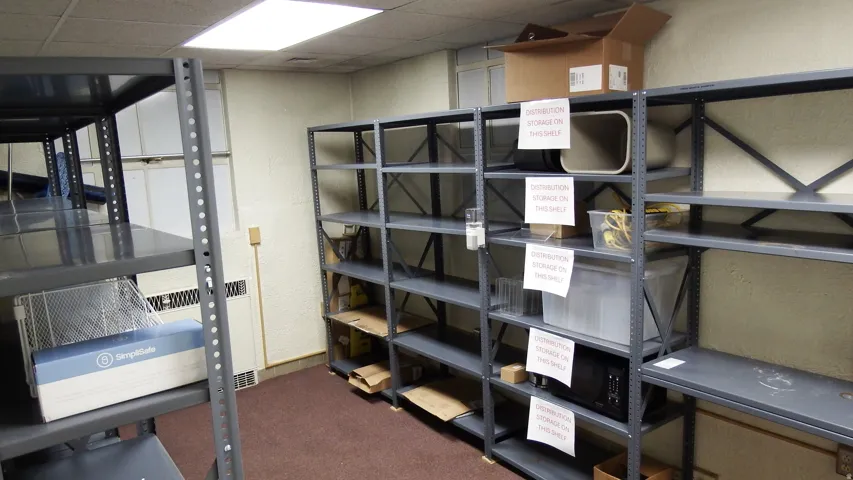View of storage room
