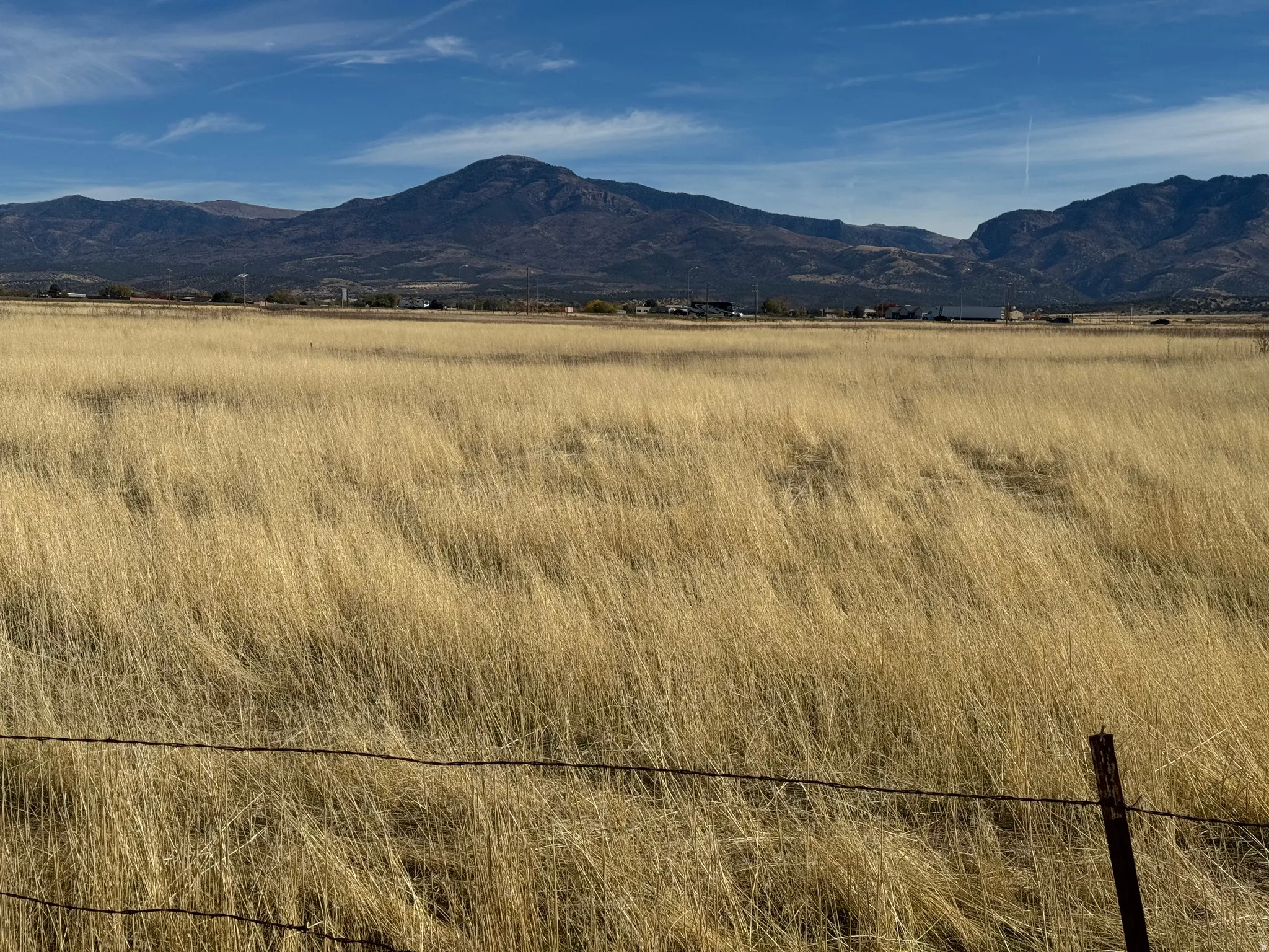 Mountain view with rural landscape