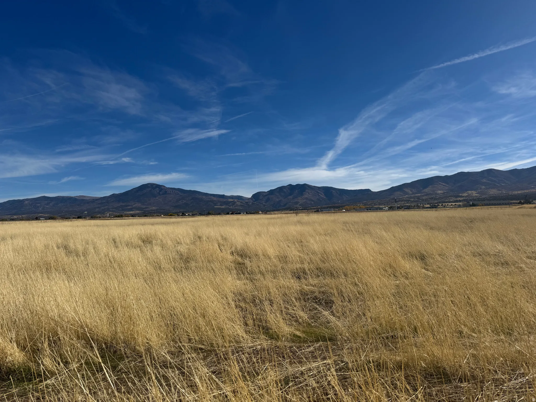 View of mountain background with rural landscape