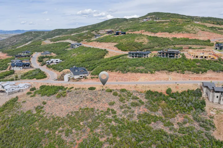 Bird's eye view of a mountain backdrop