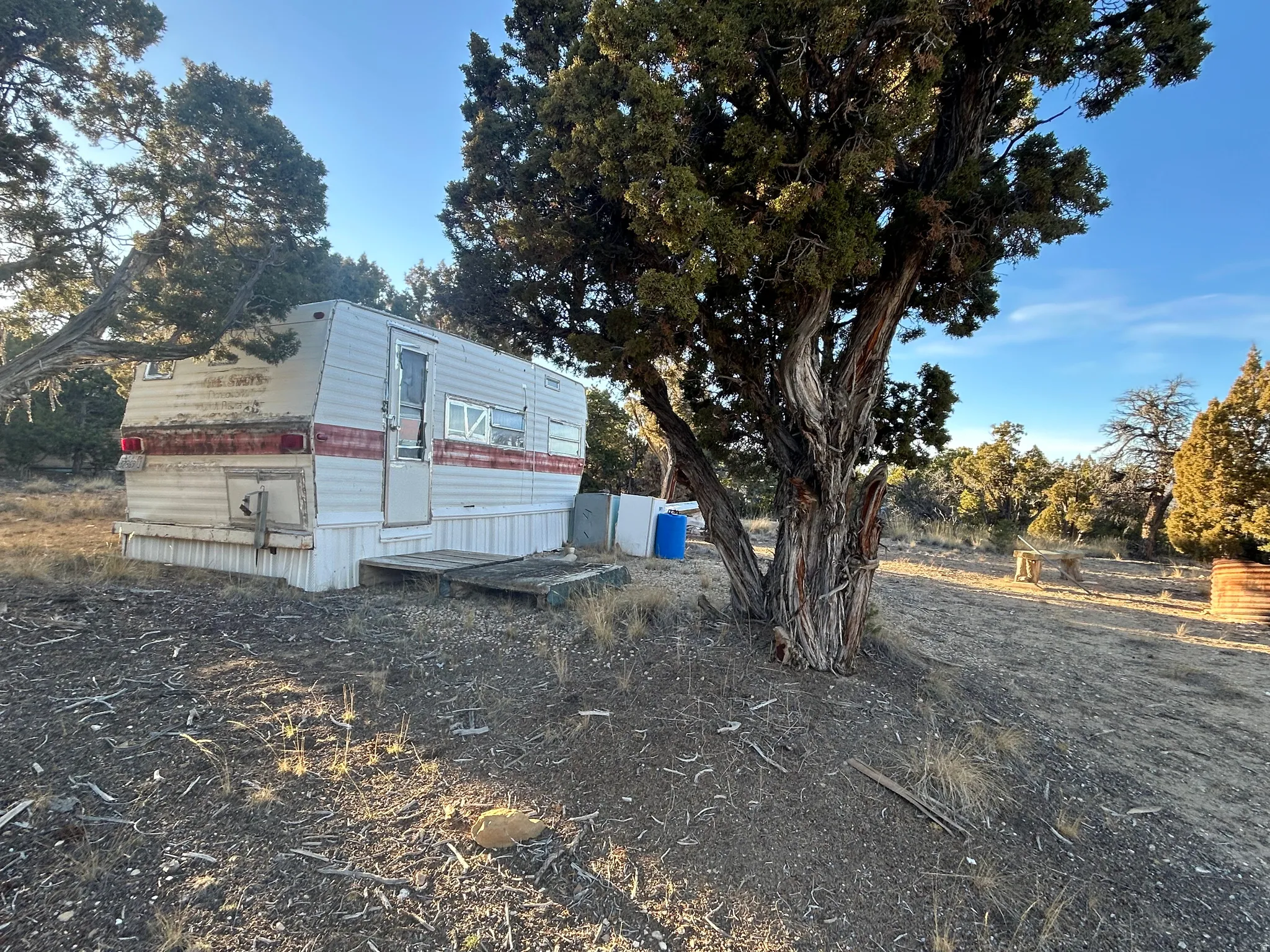 View of yard featuring an outbuilding