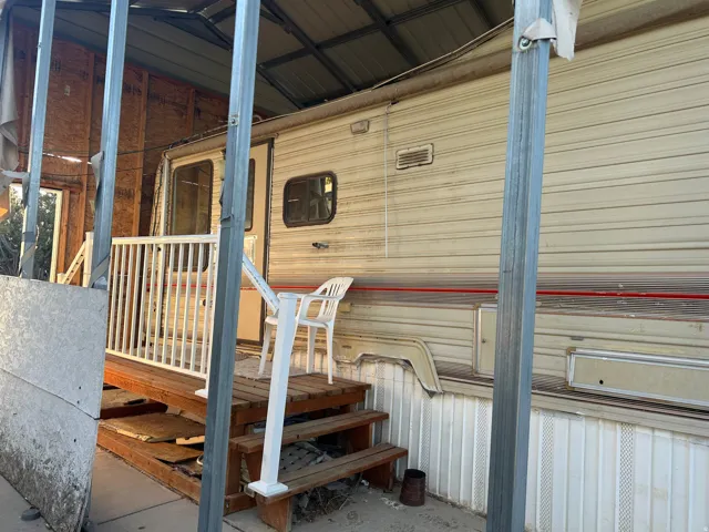 View of wooden deck