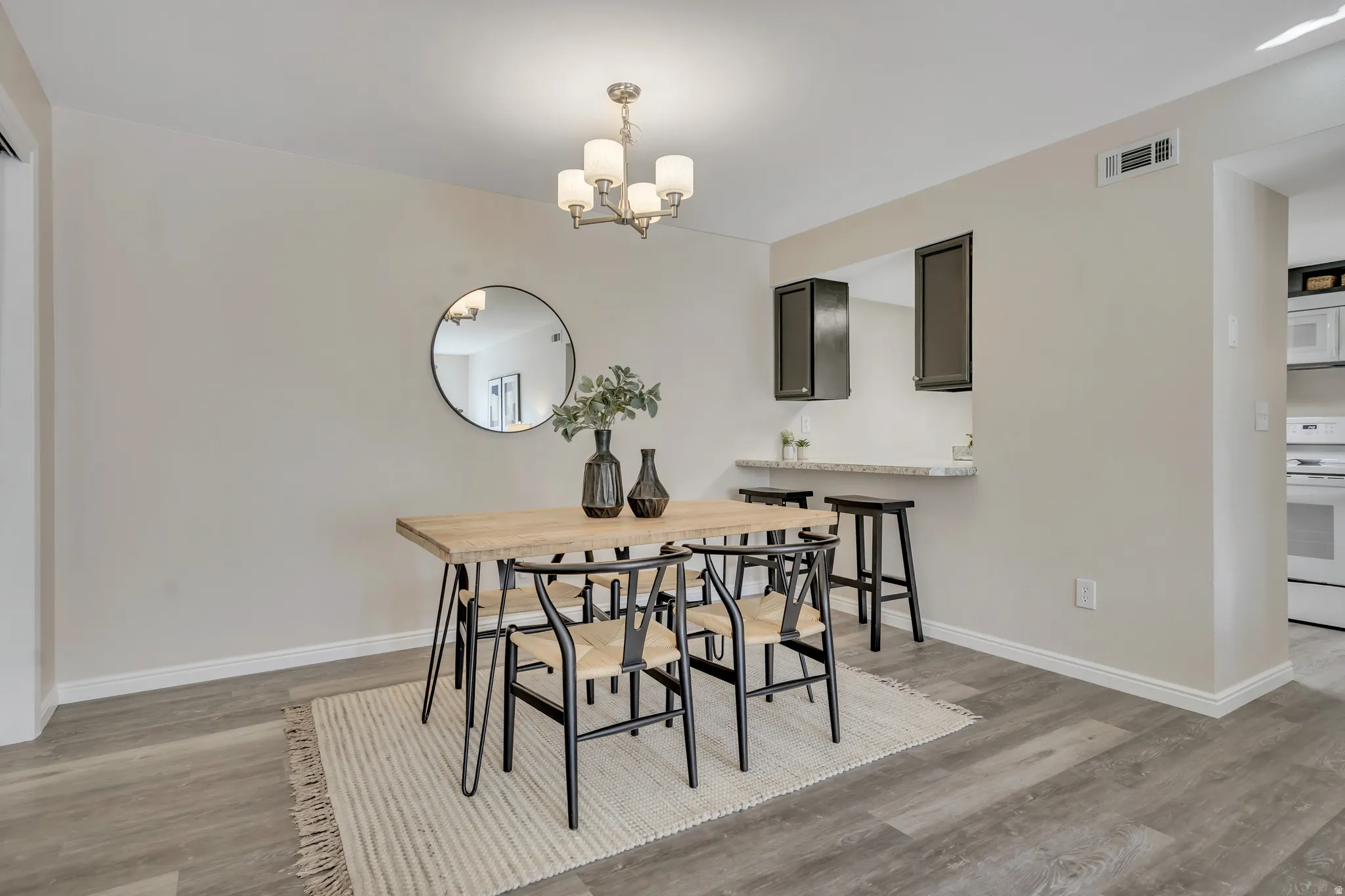 Dining and kitchen area