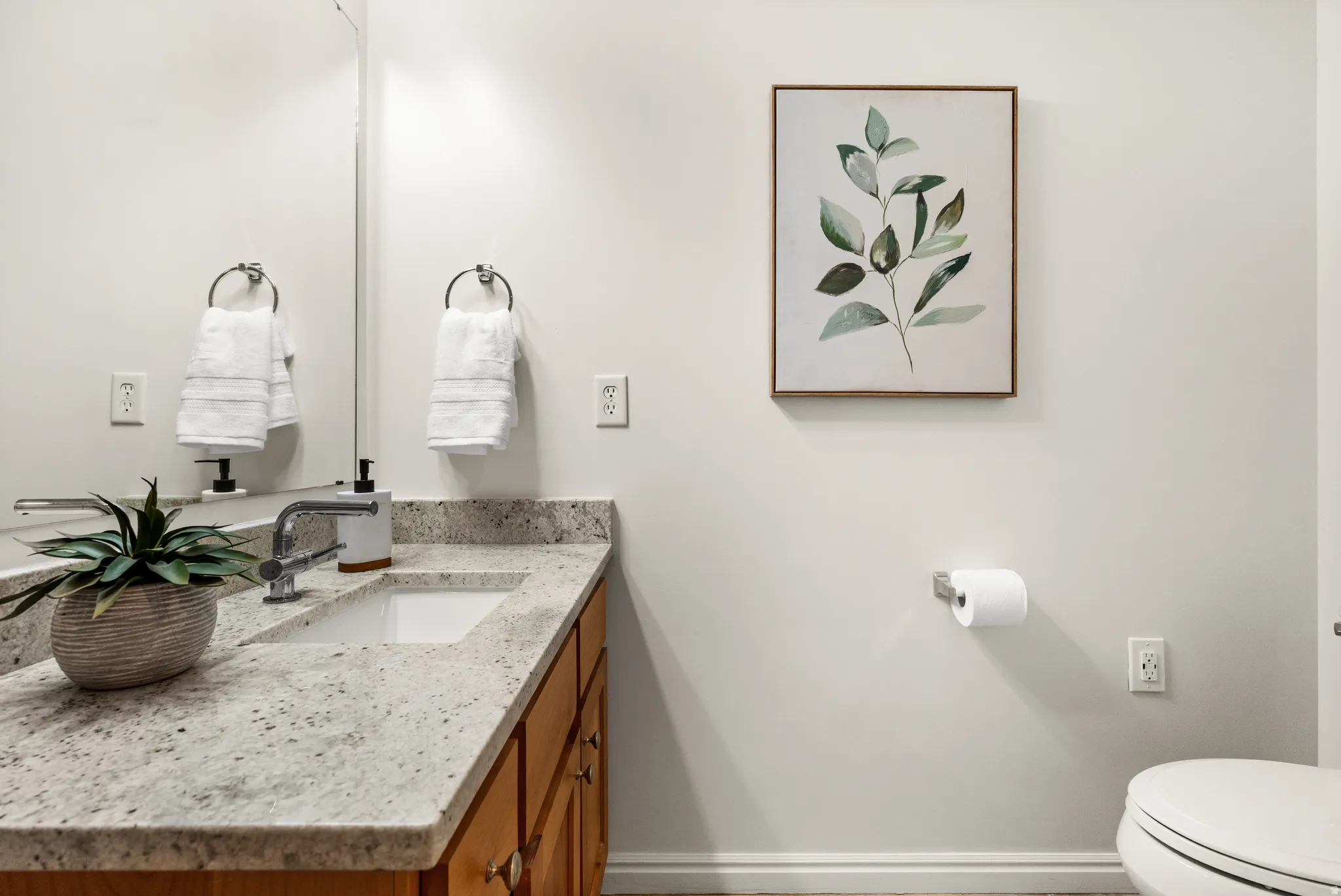 Second-floor bathroom with a large walk-in shower
