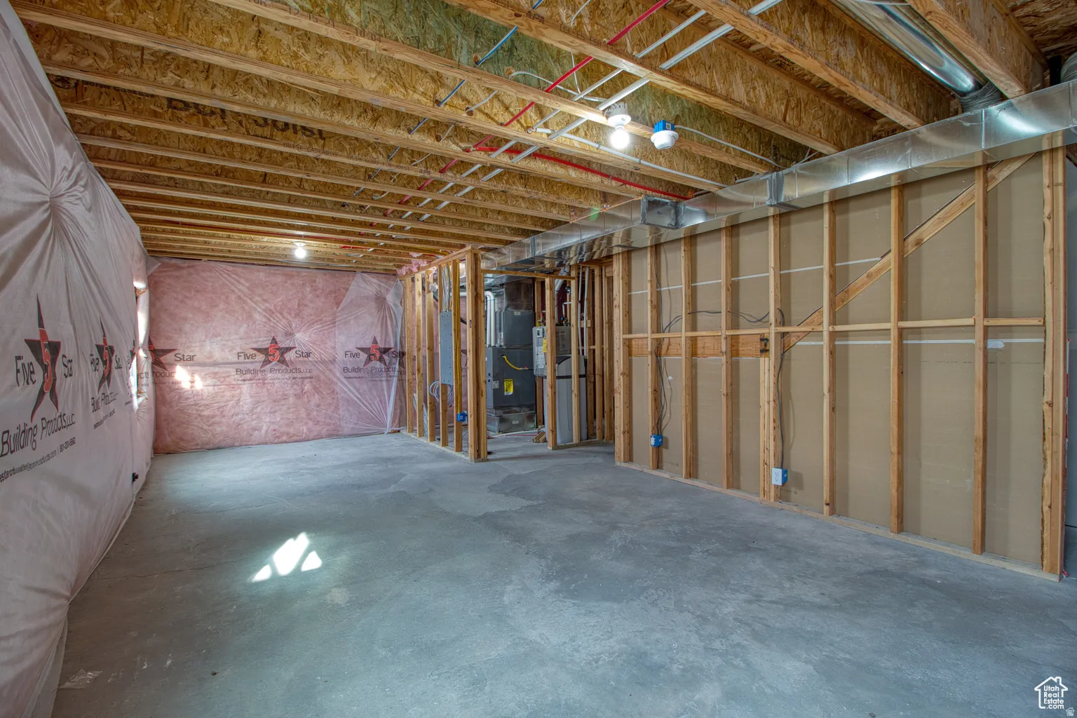 View of unfinished below grade area