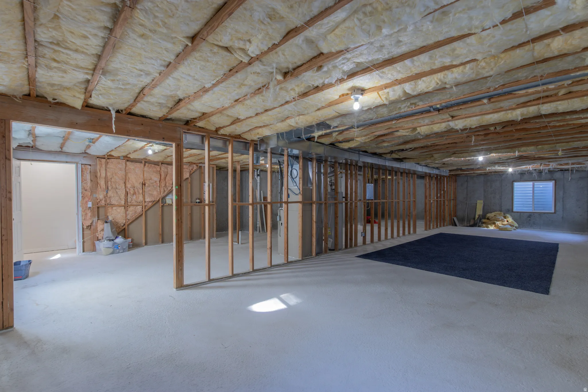 View of unfinished basement