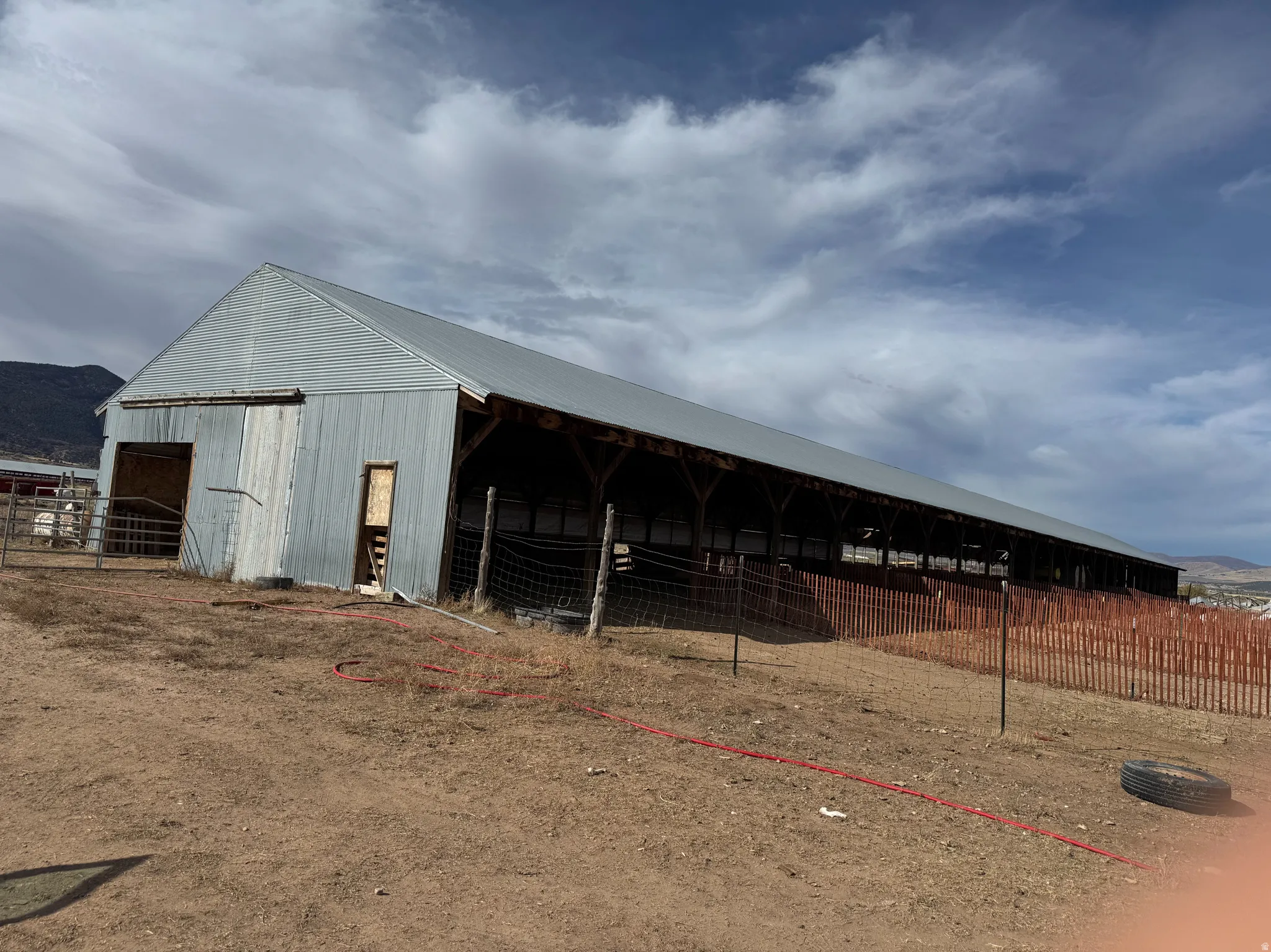 View of outdoor structure with an exterior structure and a mountain view