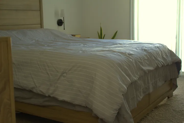 View of carpeted bedroom