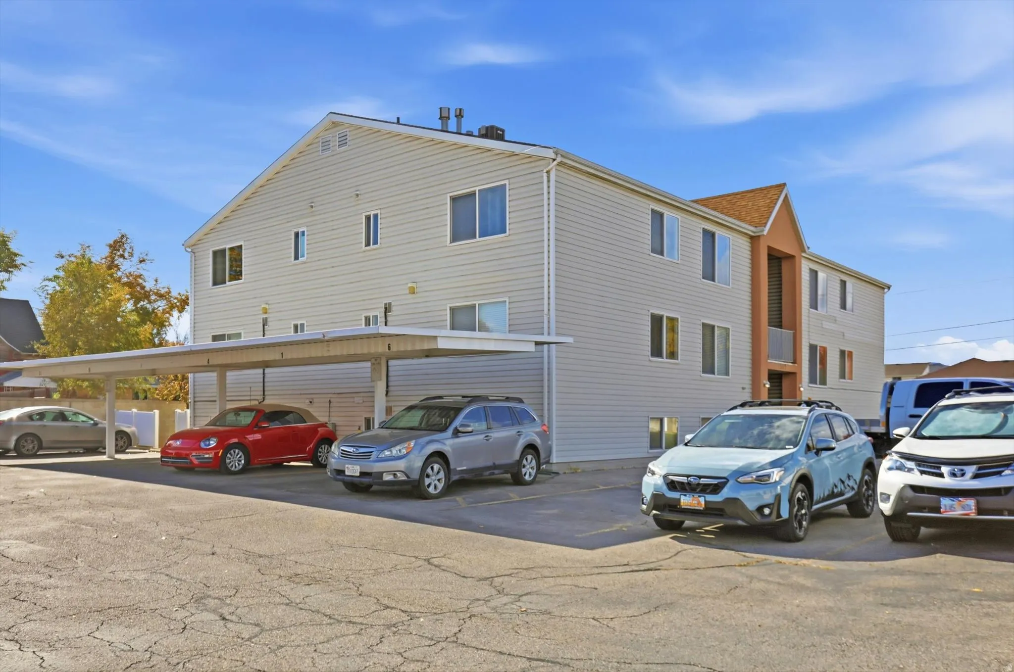 View resident parking lot