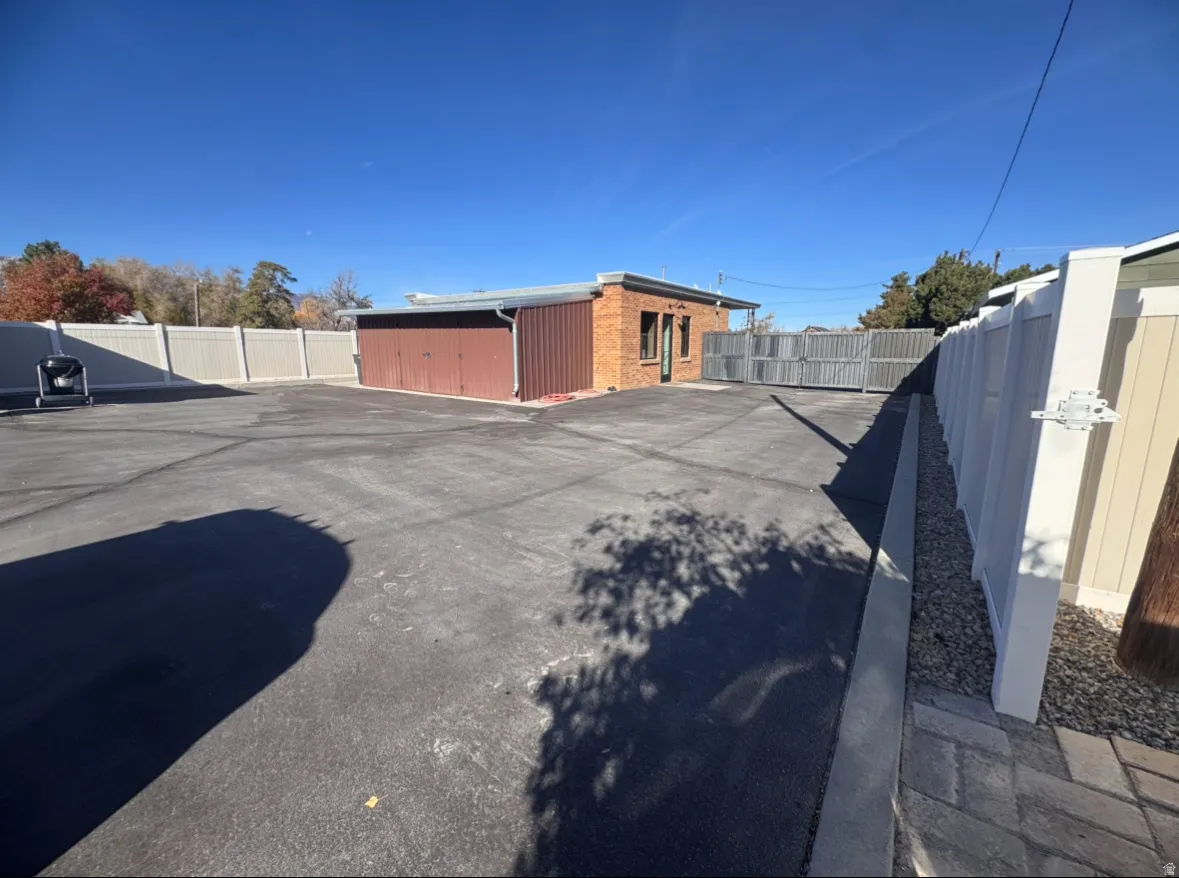 View of asphalt driveway