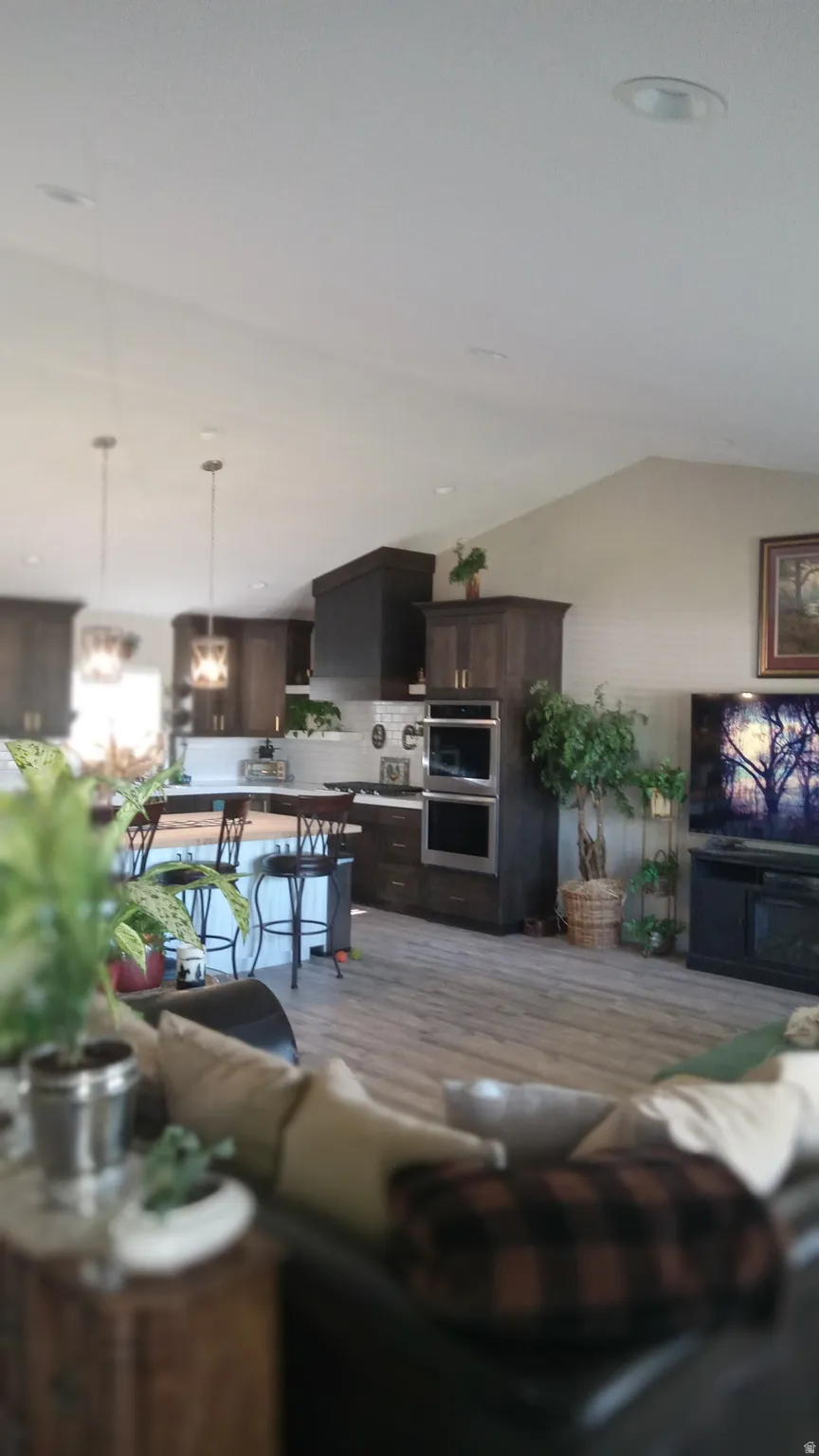 Living room featuring wood finished floors