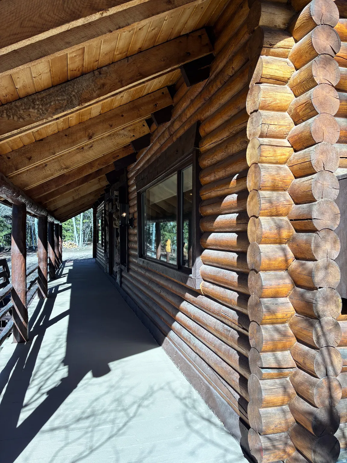 View of side of property with log siding