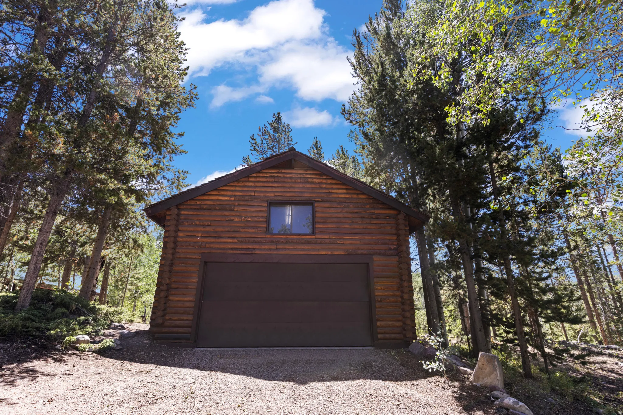 Garage with driveway