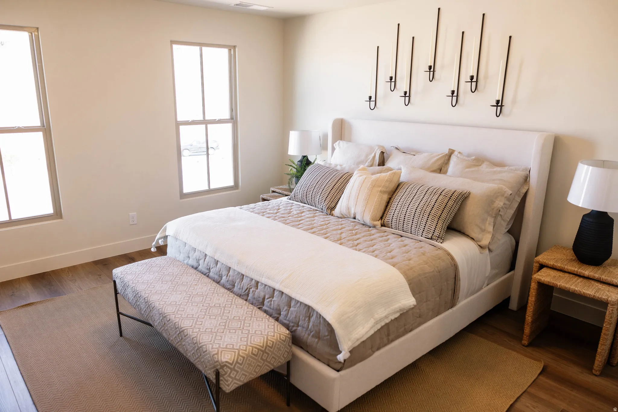 Bedroom featuring dark wood finished floors