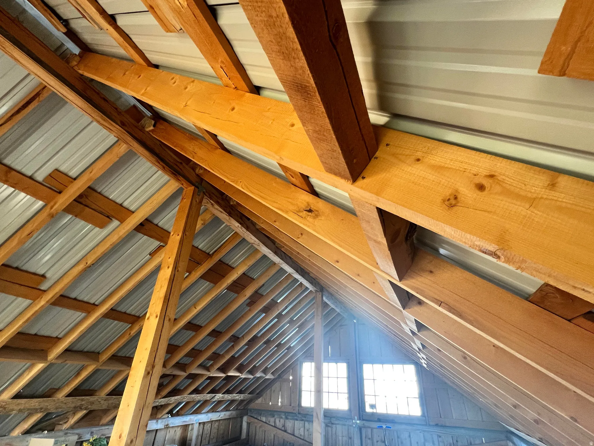 View of unfinished attic