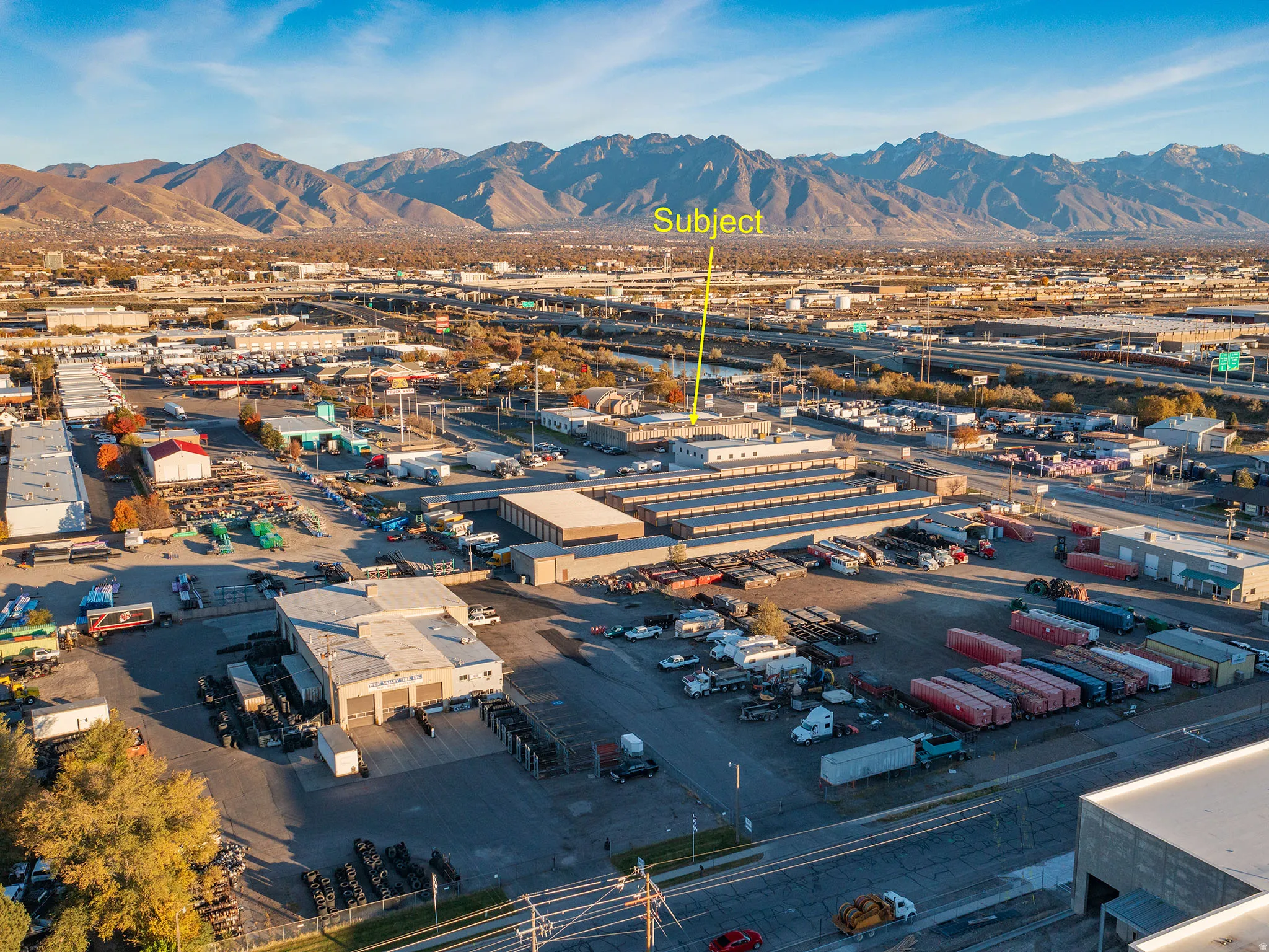 Bird's eye view of a mountain backdrop